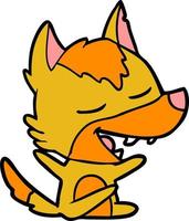 Vector fox character in cartoon style