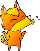 Vector fox character in cartoon style