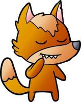 Vector fox character in cartoon style