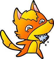 Vector fox character in cartoon style