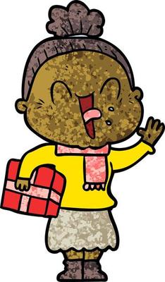 Vector girl character in cartoon style