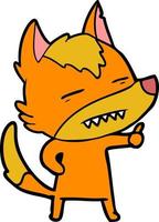 Vector fox character in cartoon style