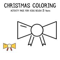 Libro de actividades navideñas para colorear para niños menores de 3 años vector