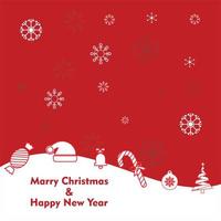 Merry Christmas card with elegent design and typography vector