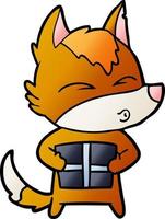 Vector fox character in cartoon style