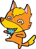 Vector fox character in cartoon style