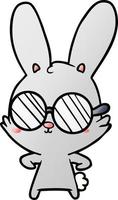 Vector bunny character in cartoon style