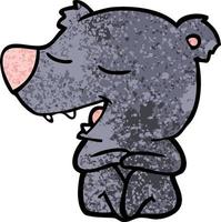 personaje de oso vectorial en estilo de dibujos animados vector