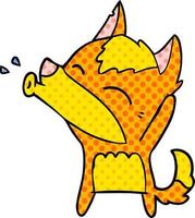 Vector fox character in cartoon style