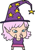 Vector witch character in cartoon style