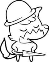 Vector fox character in cartoon style