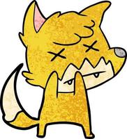 Vector fox character in cartoon style