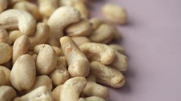 Close up texture of cashews video