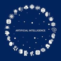 Creative Artificial Intelligence icon Background vector