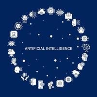 Creative Artificial Intelligence icon Background vector