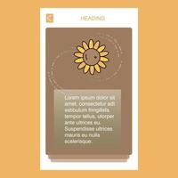 Sunflower mobile vertical banner design design Vector