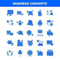 Business Concepts Solid Glyph Icons Set For Infographics Mobile UXUI Kit And Print Design Include Document File Text Media Chair Office Furniture Sitting Collection Modern Infographic Logo vector