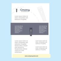 Template layout for Trimmer comany profile annual report presentations leaflet Brochure Vector Background