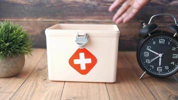 A medicine box, first aid medications video