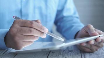 Man using tablet with digital pen video