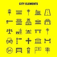 City Elements Line Icons Set For Infographics Mobile UXUI Kit And Print Design Include Mute Speaker Sound Mute Speaker Speaker Sound Media Eps 10 Vector