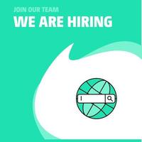 Join Our Team Busienss Company Internet search We Are Hiring Poster Callout Design Vector background