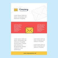 Template layout for Message comany profile annual report presentations leaflet Brochure Vector Background