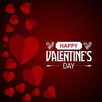 feliz día de san valentín amor fondo 14 de febrero plantilla del día de san valentín vector