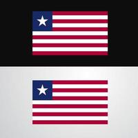 diseño de banner de bandera de liberia vector