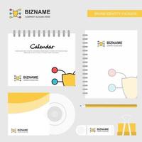 protected network Logo Calendar Template CD Cover Diary and USB Brand Stationary Package Design Vector Template