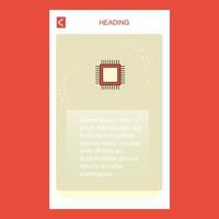 Processor mobile vertical banner design design Vector
