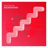 Abstract line background with red background vector