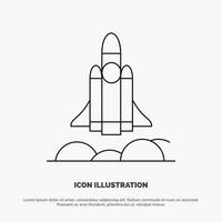 Unicorn Startup Business Rocket Startup Line Icon Vector