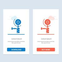 Construction Grinder Grinding  Blue and Red Download and Buy Now web Widget Card Template vector