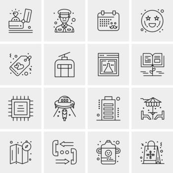 16 Universal Business Icons Vector Creative Icon Illustration to use in web and Mobile Related project