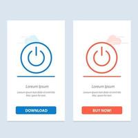 Interface On Power Ui User  Blue and Red Download and Buy Now web Widget Card Template vector