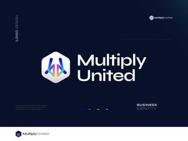 Initial MU or UM Logo Design with Creative and Colorful Gradient Style. Suitable for Business and Technology Logo vector