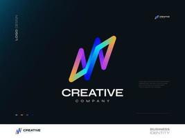 NN Initial Logo Design with Futuristic and Modern Concept. Colorful Letter N Logo. Suitable for Business and Technology Logo vector