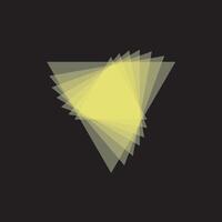 geometric abstraction in the form of triangles superimposed on each other vector