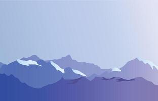 beautiful mountain landscape. purple andes at sunset, green slopes, warm and rich shades vector