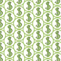 Pattern of the symbols of dollar currency. vector