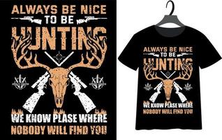 Best hunting t-shirt design vector