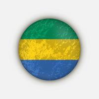 Country Gabon. Gabon flag. Vector illustration.