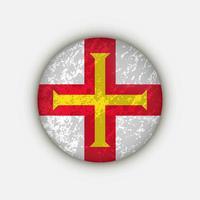 Country Guernsey. Guernsey flag. Vector illustration.