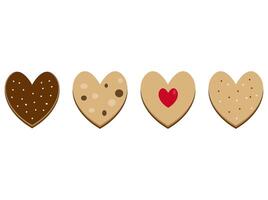 delicious cookies of different shapes and with different flavors vector