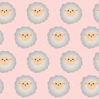 cute fluffy white sheep. children print vector