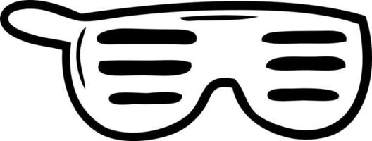cartoon isolated sunglasses vector