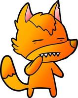 Vector fox character in cartoon style