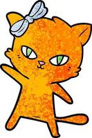 Vector cat character in cartoon style