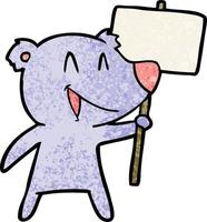 Vector bear character in cartoon style